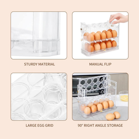 Organizador de huevos en acrilico X 30